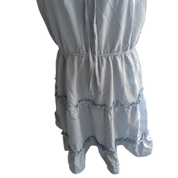 ❌NWT CUPSHE Live Life On The Beach Blue Tiered Ruffle Midi Dress Medium - Picture 7 of 12